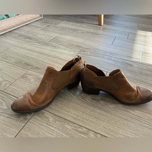 Josef Seibel|Rustic Brown Leather Ankle Booties,low heel•••Western boho style - Picture 7 of 16